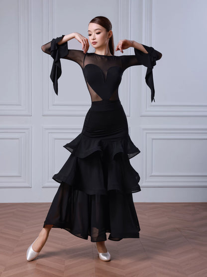 TID modern dance suit women's new split practice suit advanced dance performance suit ballroom dance suit  B079 + S015