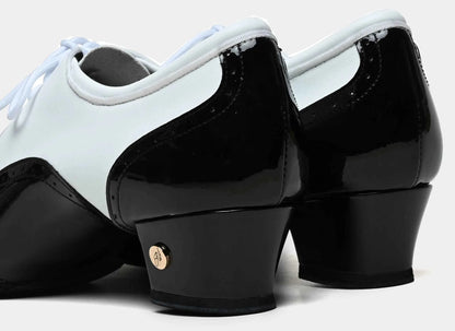 ABA Latin dance shoes adult male professional cowhide soft-soled dance shoes white national standard dance shoes competition practice shoes AL9709