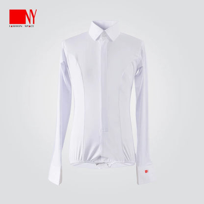 NY Fashion Pre-Teen Juvenile competition shirt no lines Boys Children's Competition Shirt Performance One-piece Top ET01-1