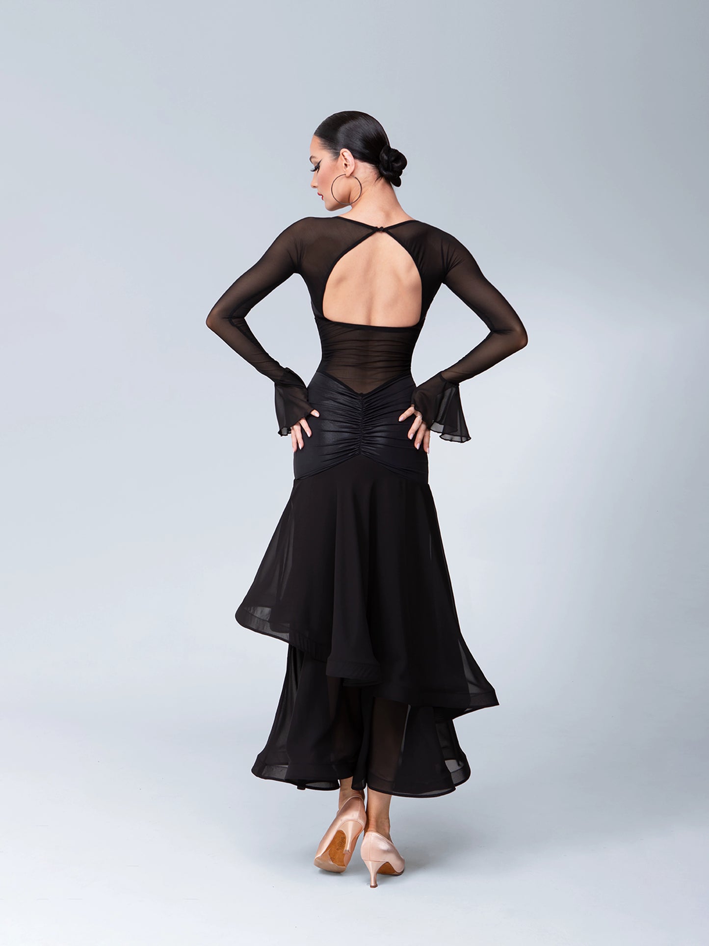 TID.D023 ballroom dance table performance suit adult temperament long skirt national ballroom dance suit