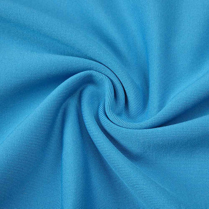 Z0019 Blue High Waist Slim Dress