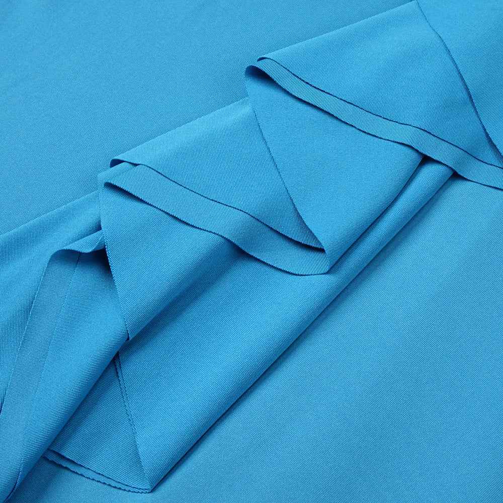 Z0019 Blue High Waist Slim Dress