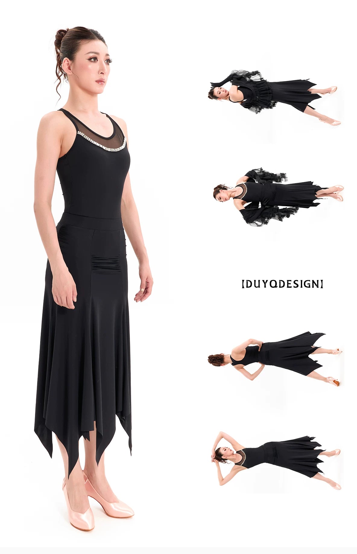 DUYQ "Mountain Awakening Rain Modern" 010 Diamond I-shaped Vest Top National Standard Women's Modern Dance Practice Suit