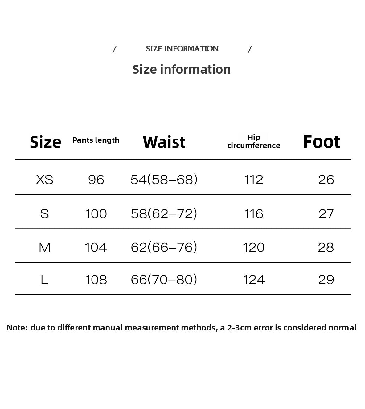 DUYQ Welfare Single Item 031 Women's Small Foot Sweat Pants Latin Dance Pants