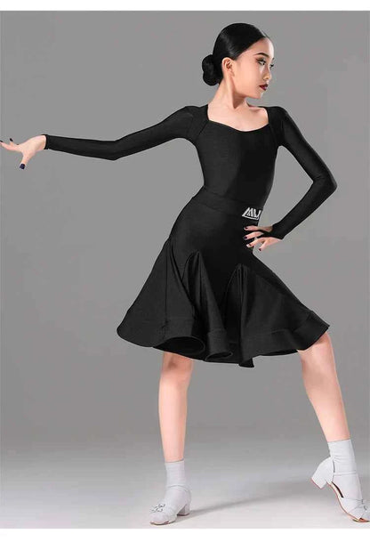 MLX Children's Latin Dance Competition Costumes Professional Dance Grading Regulations Children's Performance Costumes