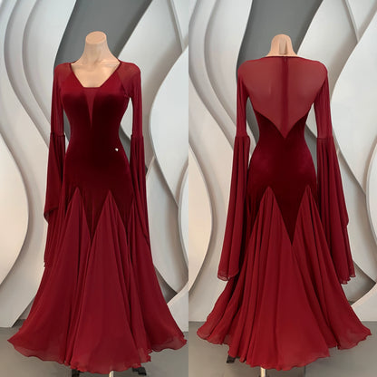 TID Ballroom dance dress new women's dance dress national ballroom dance practice suit dress M335