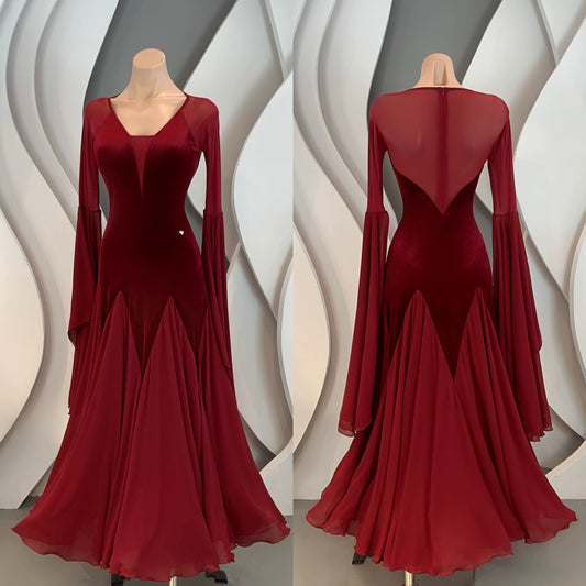 TID Ballroom dance dress new women's dance dress national ballroom dance practice suit dress M335