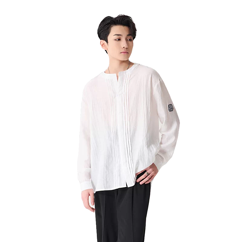 BOBO boys' new Latin dance clothes, professional tops, adult practice clothes, art test performance training clothes, men's shirts