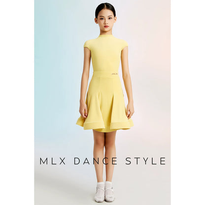 MLX"Ocean Blue" New Children's Latin Dance Competition Clothing Children's Dance Grade Examination Standard