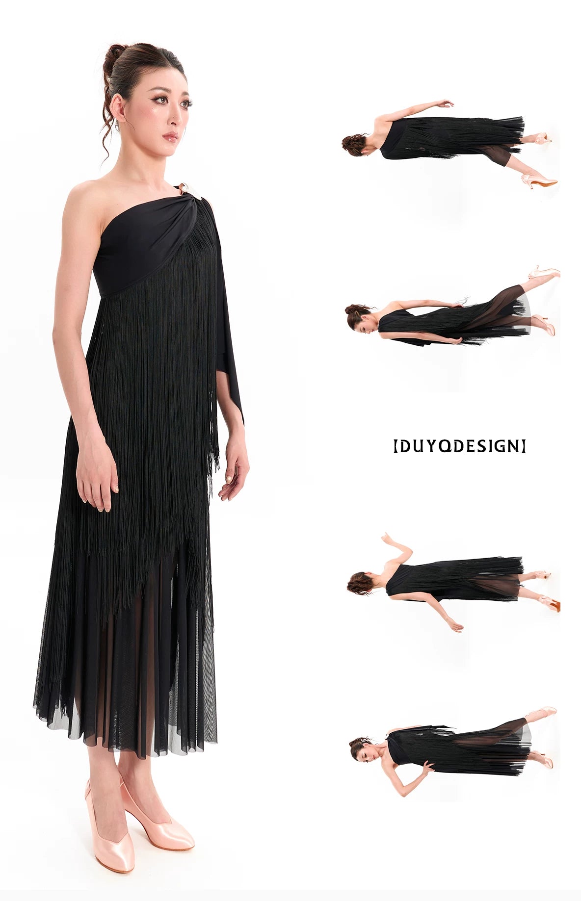DUYQ "Mountain Awakening Rain Modern" 015 tassel with film modern dance women's top practice clothes national standard professional