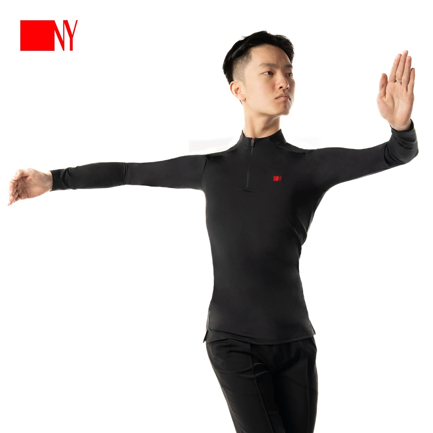NY Dance Suit Top Men's Long Sleeve Practice Suit Latin Dance Adult Dance Practice Suit 25106S