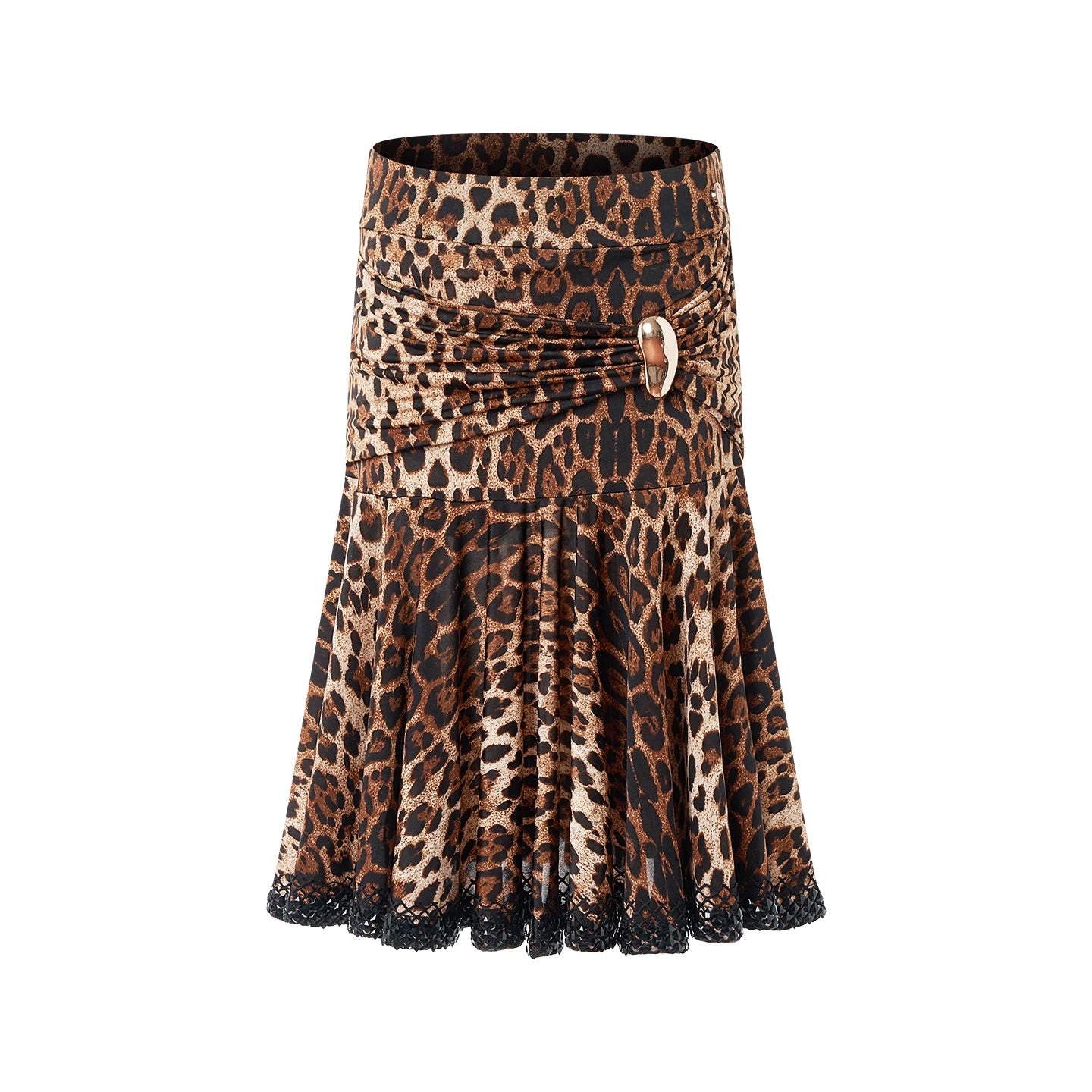 DUYQ children's style "Leopard Hidden Xia Ying" 008 streamer tube top Latin dance girls practice clothes - Mine·Jas
