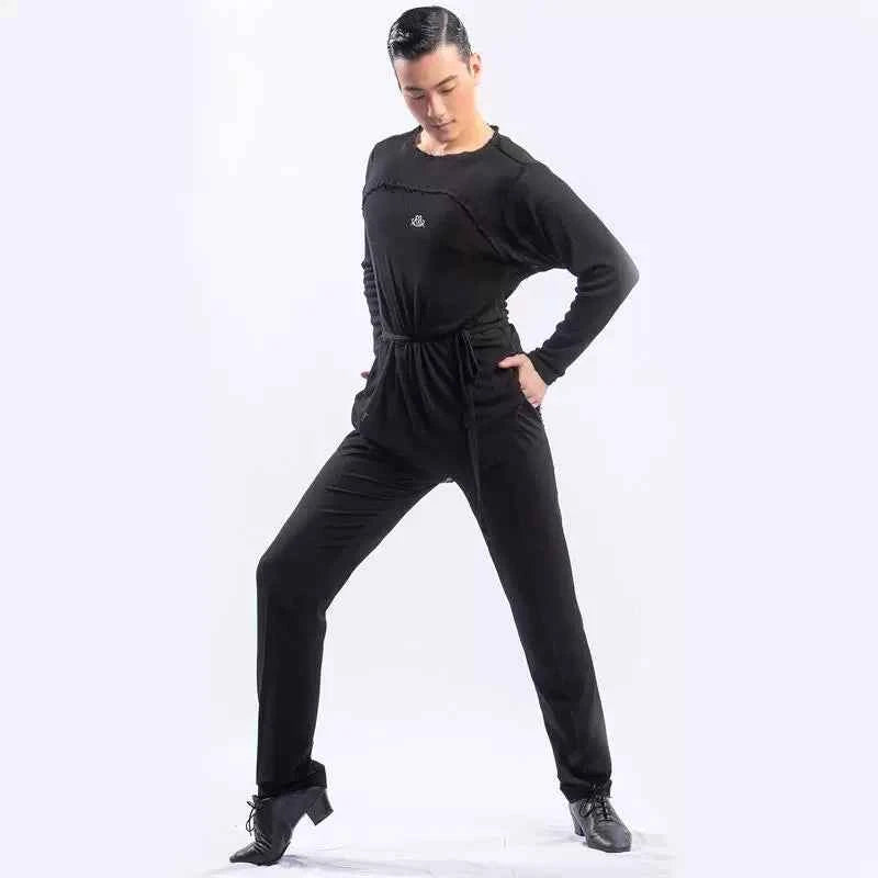 DONG XIN.NY189 dance suit, Latin dance t-shirt, male adult Latin practice suit, national standard professional dance top