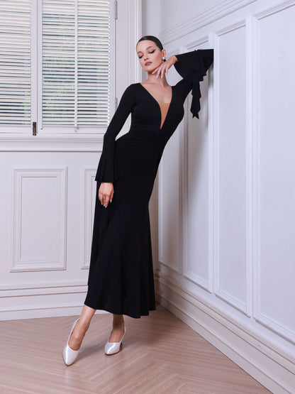 TID ballroom dance performance dance dress for winter D034