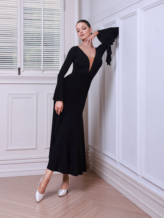 TID ballroom dance performance dance dress for winter D034