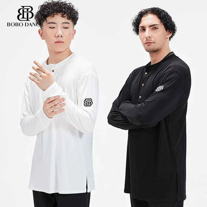 BOBO Boys Latin Dance Suit T-Shirt Men's Ballroom Dance Professional Training Latin Practice Suit Dance Top
