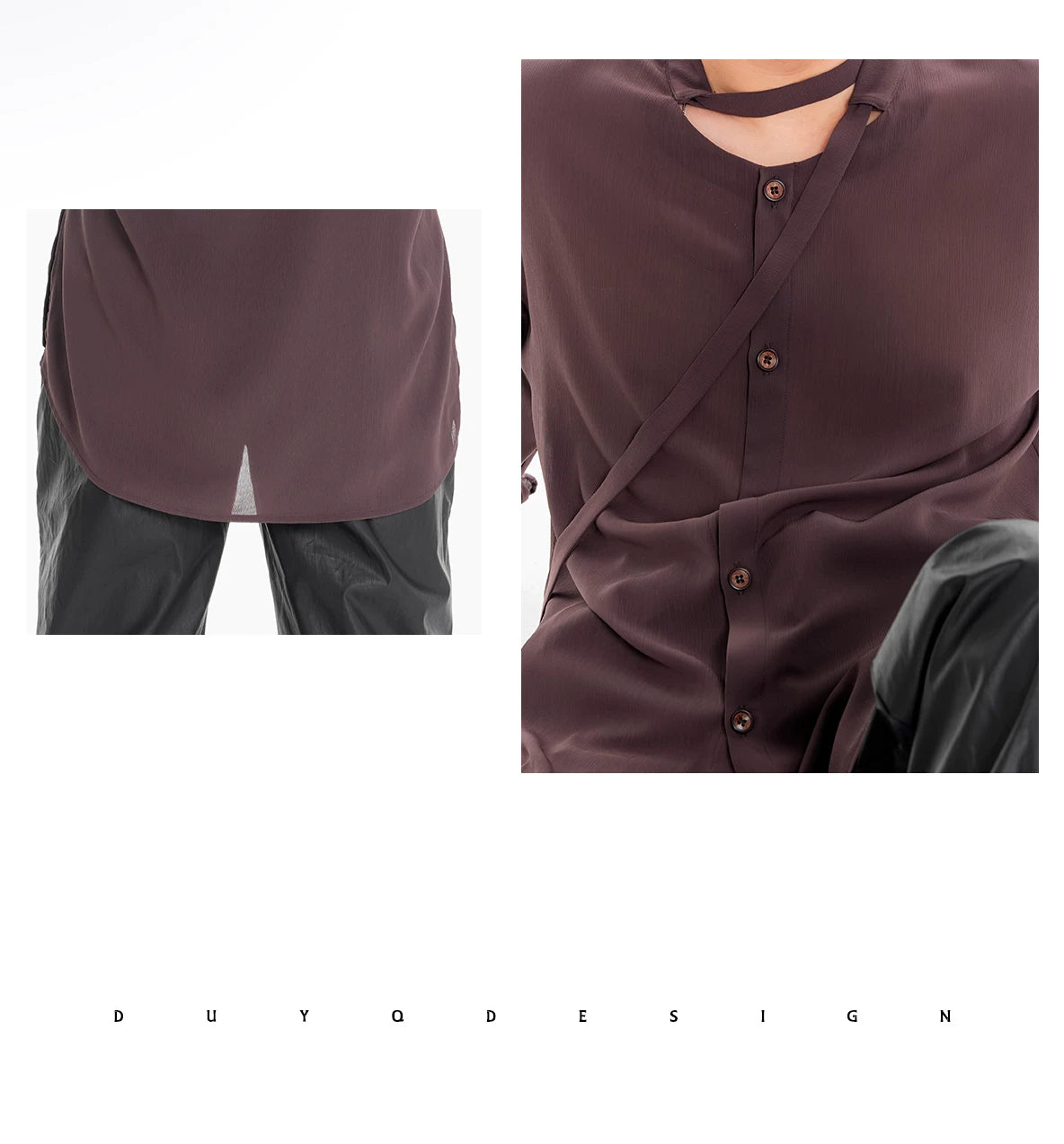 DUYQ "Men's Series" 007 streamer stand-up collar long-sleeved national standard men's Latin dance practice clothes professional