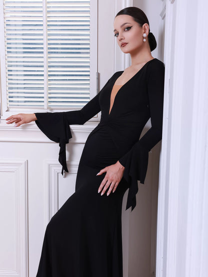 TID ballroom dance performance dance dress for winter D034