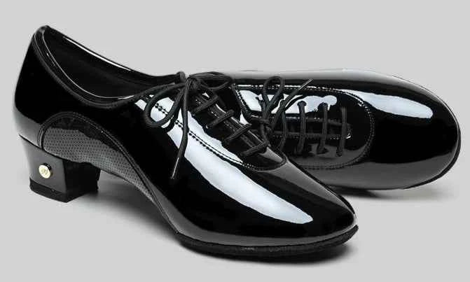 ABA Latin dance shoes professional men's adult high-end dance patent leather national standard soft-soled dance shoes AL9708