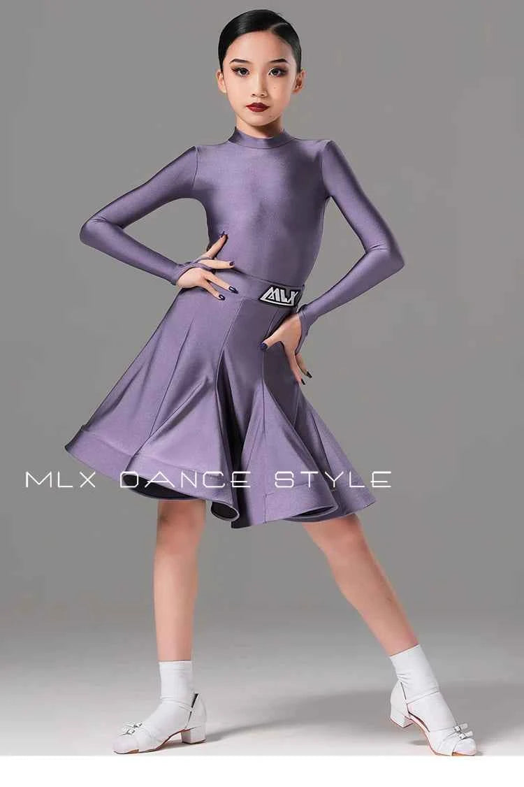 MLX.8943 Children's Latin Dance Children's Competition Costumes National Standard Dance Grading Regulations Girls' Performance Costumes