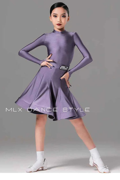 MLX.8943 Children's Latin Dance Children's Competition Costumes National Standard Dance Grading Regulations Girls' Performance Costumes