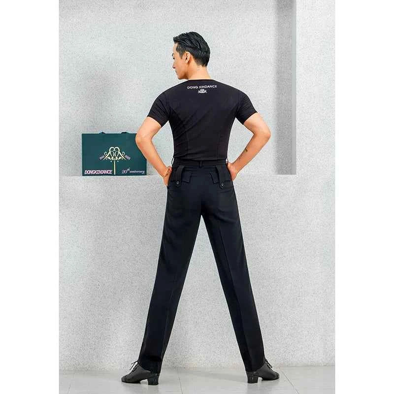 DONGXIN Men's Latin Dance Professional Dancer Trousers NK786