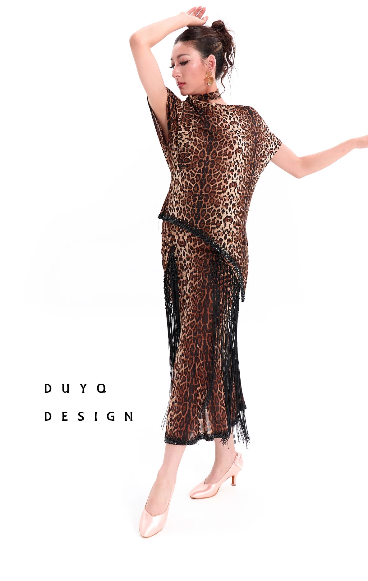DUYQ "Leopard Hidden, Xia Ying" Modern 003 Original Loose One Size Top National Standard Women's Modern Dance Practice Suit