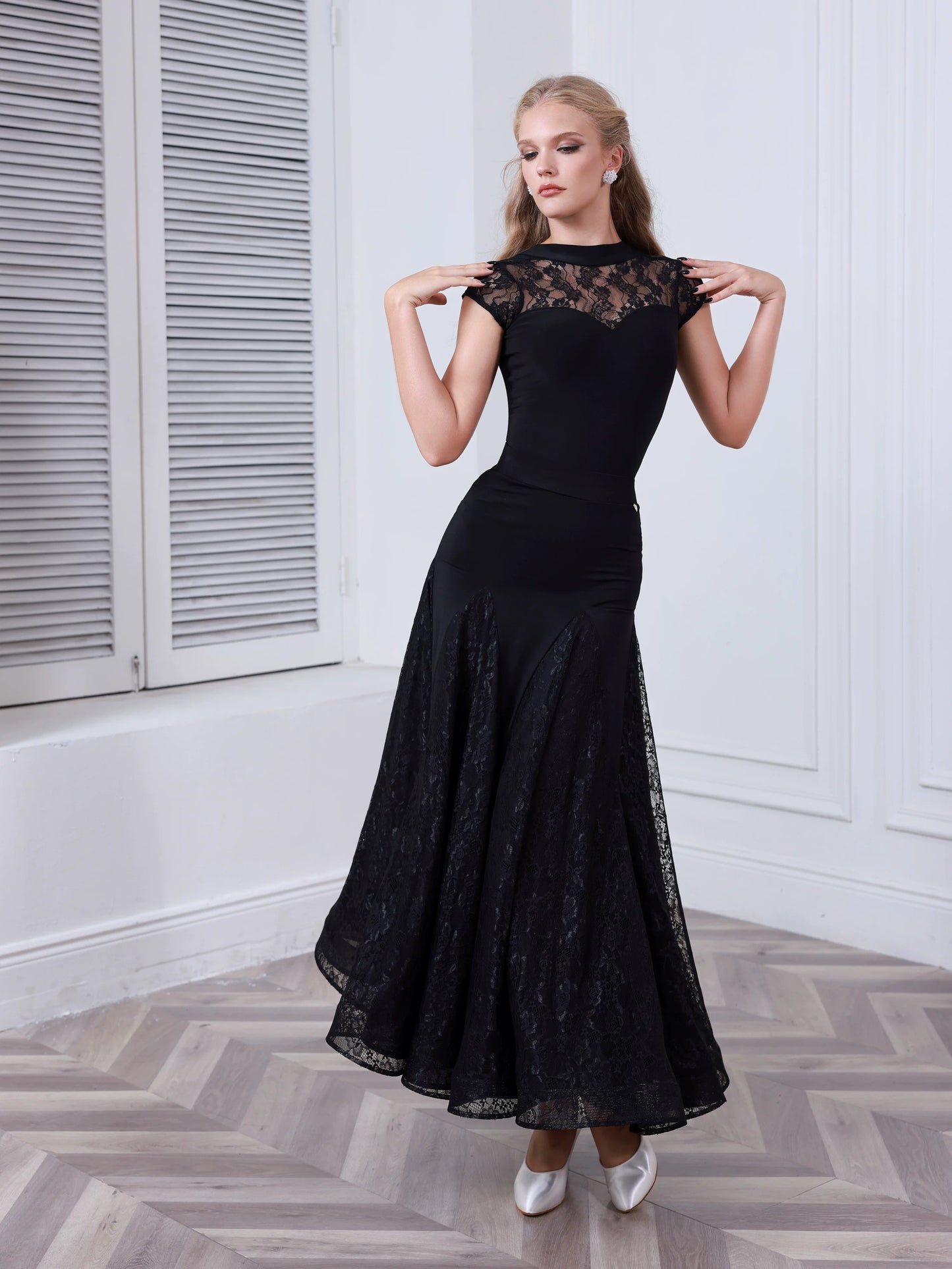 TID ballroom dance skirt and top performance ballroom dance swing skirt and top B058/S008