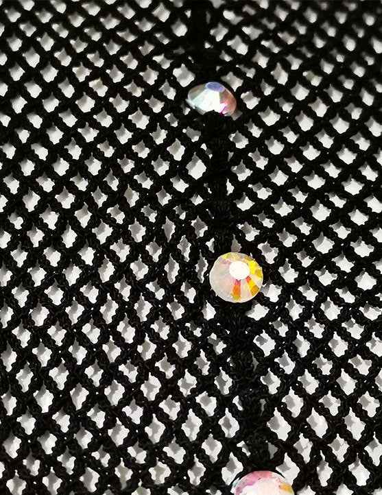 Latin dance bone line fishing net caramel color hard net hot diamond color water diamond jumpsuit net socks