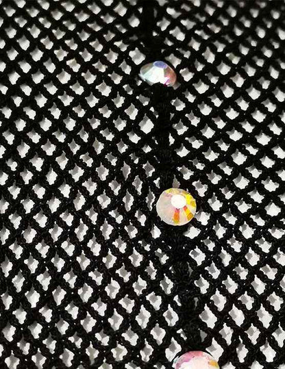 Latin dance bone line fishing net caramel color hard net hot diamond color water diamond jumpsuit net socks