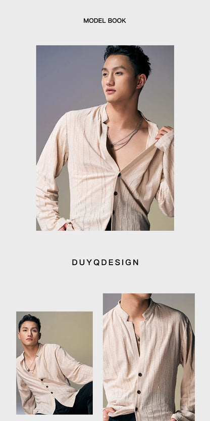 DUYQ "New Men" 015 Lightly Neutral Wind Top National Standard Men's Latin Dance Practice Suit Professional