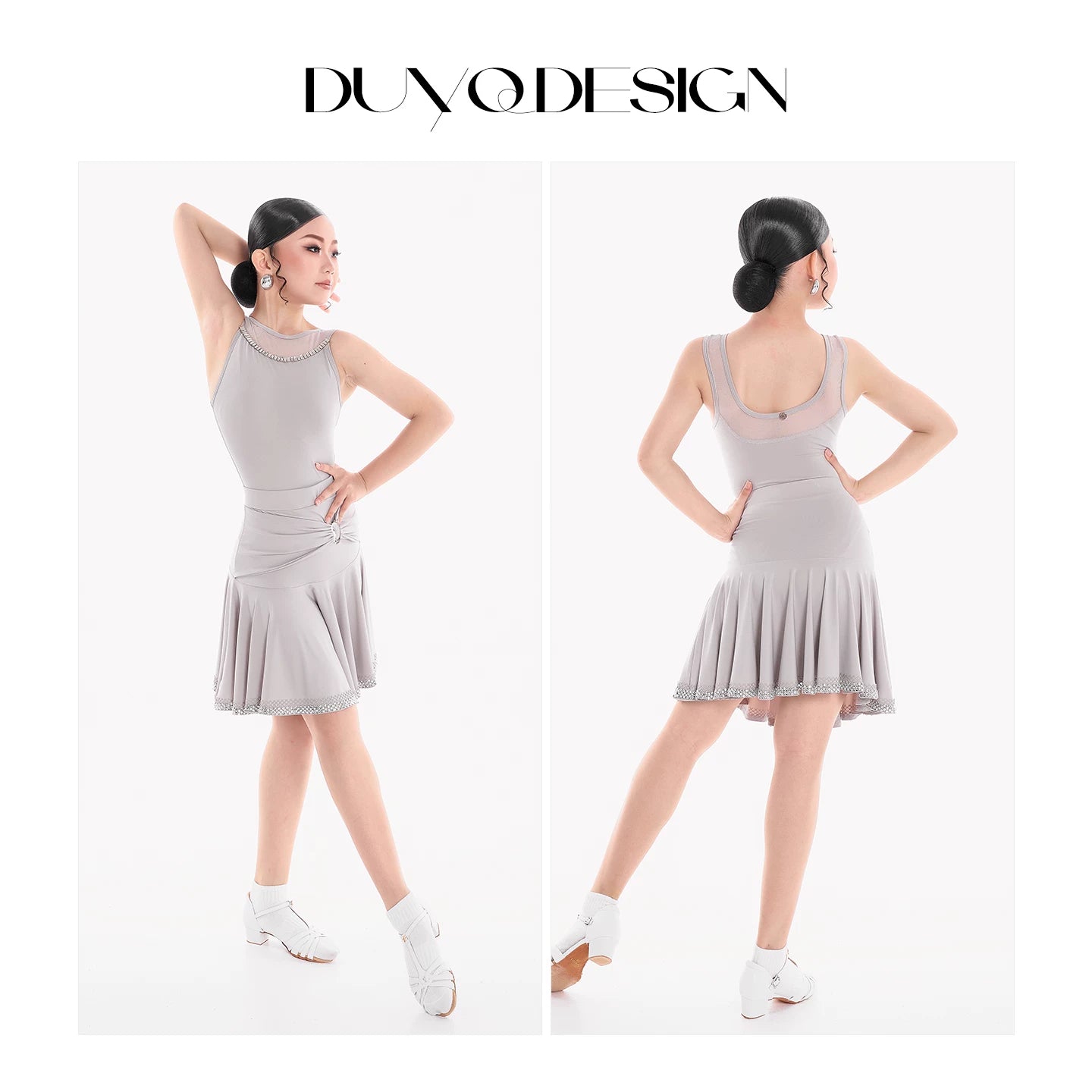 DUYQ children's style "Mountain Awakening Spring" 007 classic original top Latin dance girls practice clothes professional