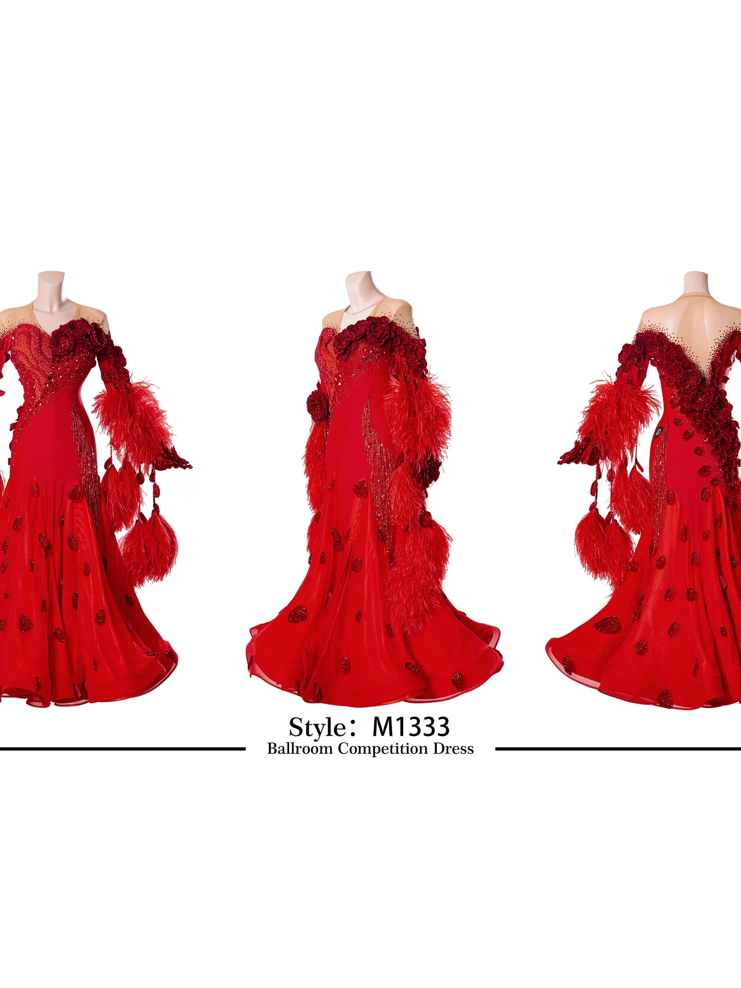 TID M1333 women's ballroom dance dress ballroom dance professional competition costume - Mine·Jas