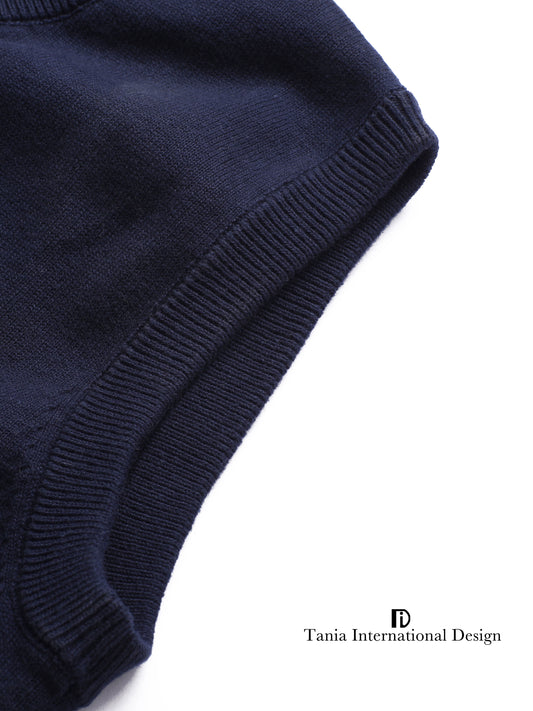 TID.A007 Men's Ballroom Top Wool Vest Professional National Standard Dance Practice Suit Knitted Top