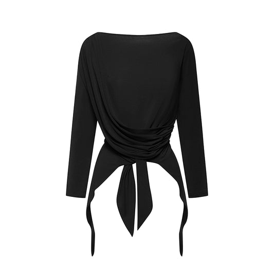 DUYQ "Black and White" Women's 007 Pure Desire Irregular Split Top National Standard Women's Latin Dance Clothing