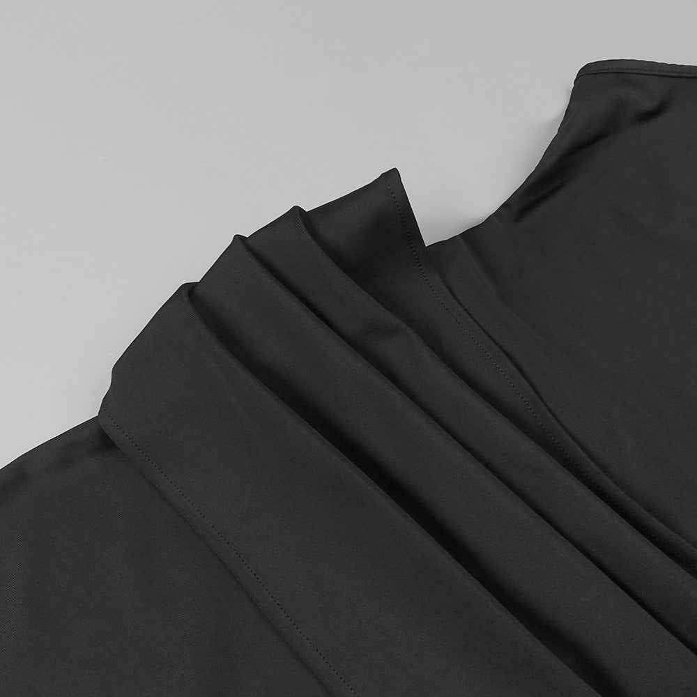 BD2650 slit backless halterneck dress