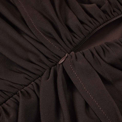 BD2671 Navel-baring mesh dress with large skirt
