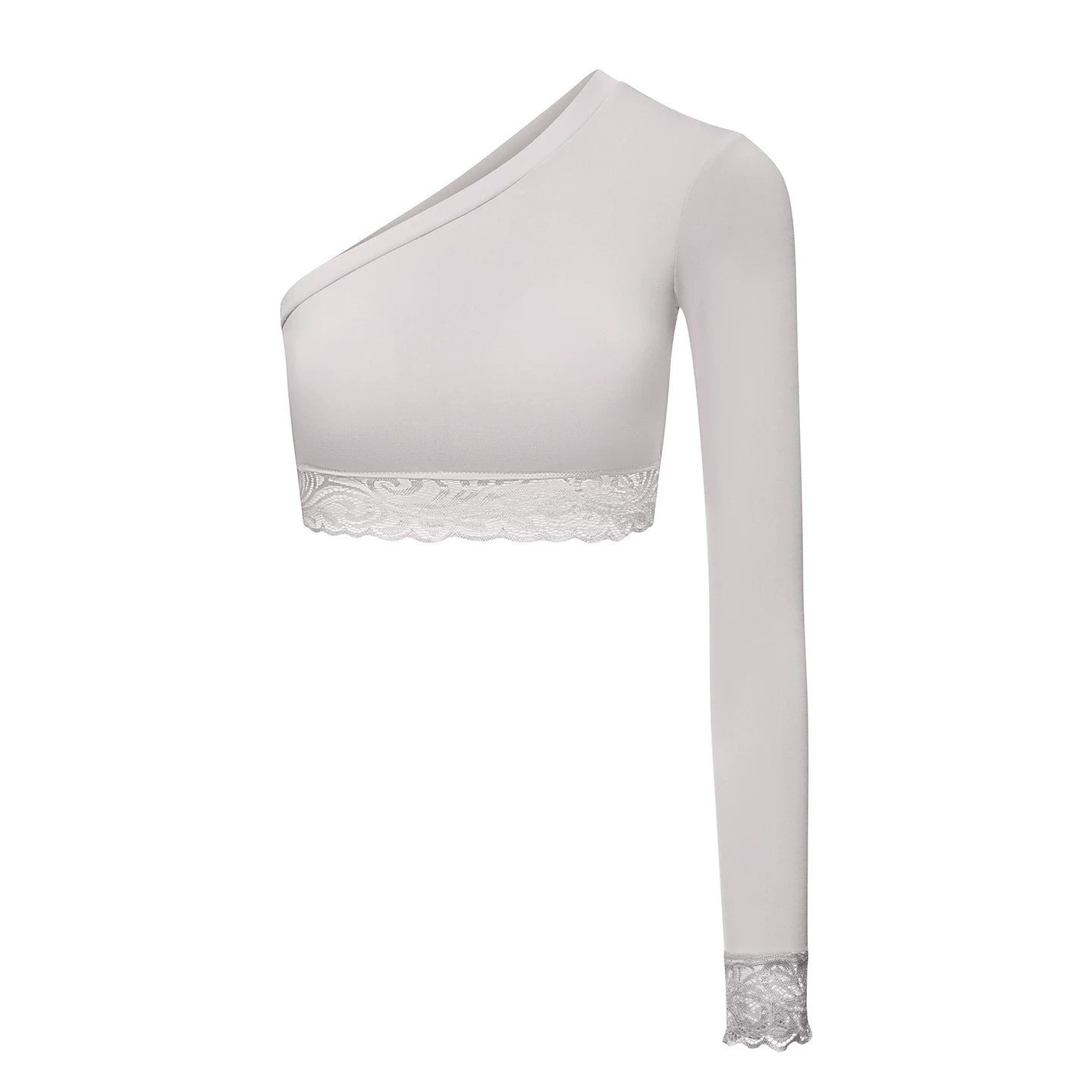 DUYQ children's style "Mountain Awakening Spring" 003 classic slanted shoulder short Latin dance girls' practice clothes professional