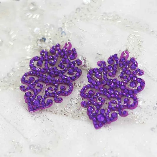 Personality Competition Belly Dance Modern Latin Performance Accessories Hypoallergenic Earrings Diamond Earrings Double Sided - Mine·Jas