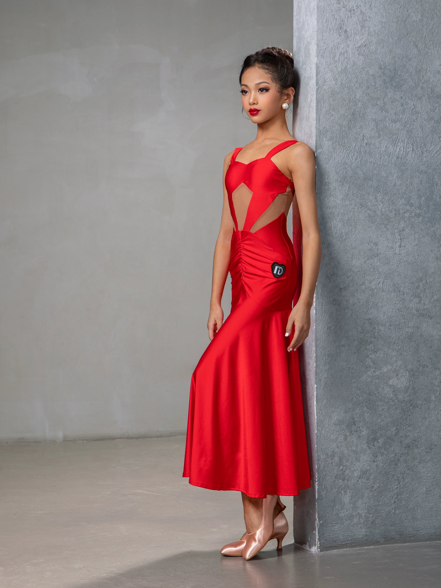 TID children's national ballroom dance practice skirt new ballroom dance swing skirt table performance clothes dance dress