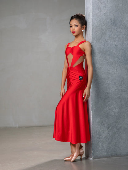 TID children's national ballroom dance practice skirt new ballroom dance swing skirt table performance clothes dance dress