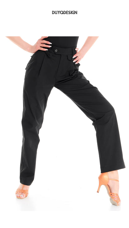 DUYQ "Female Teacher Series" 010 Minimalist Advanced Sense Straight Pants Latin Dance Suit Practice Teaching