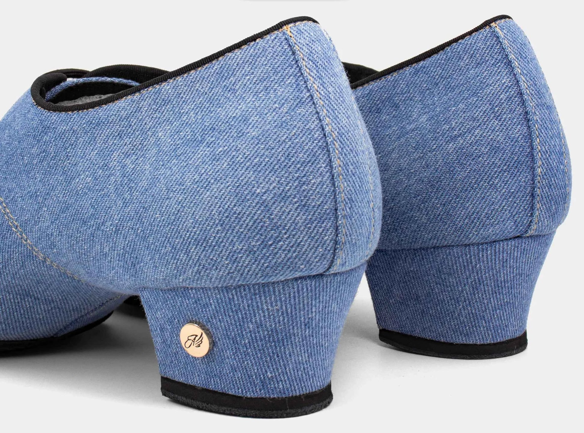 ABA Latin dance shoes professional men's adult high-end dance shoes blue denim national standard soft-soled dance shoes AL9723