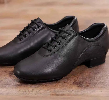 DRH-301 Men's Adult  Ballroom Dance Shoes Leather Waltz Dance Shoes