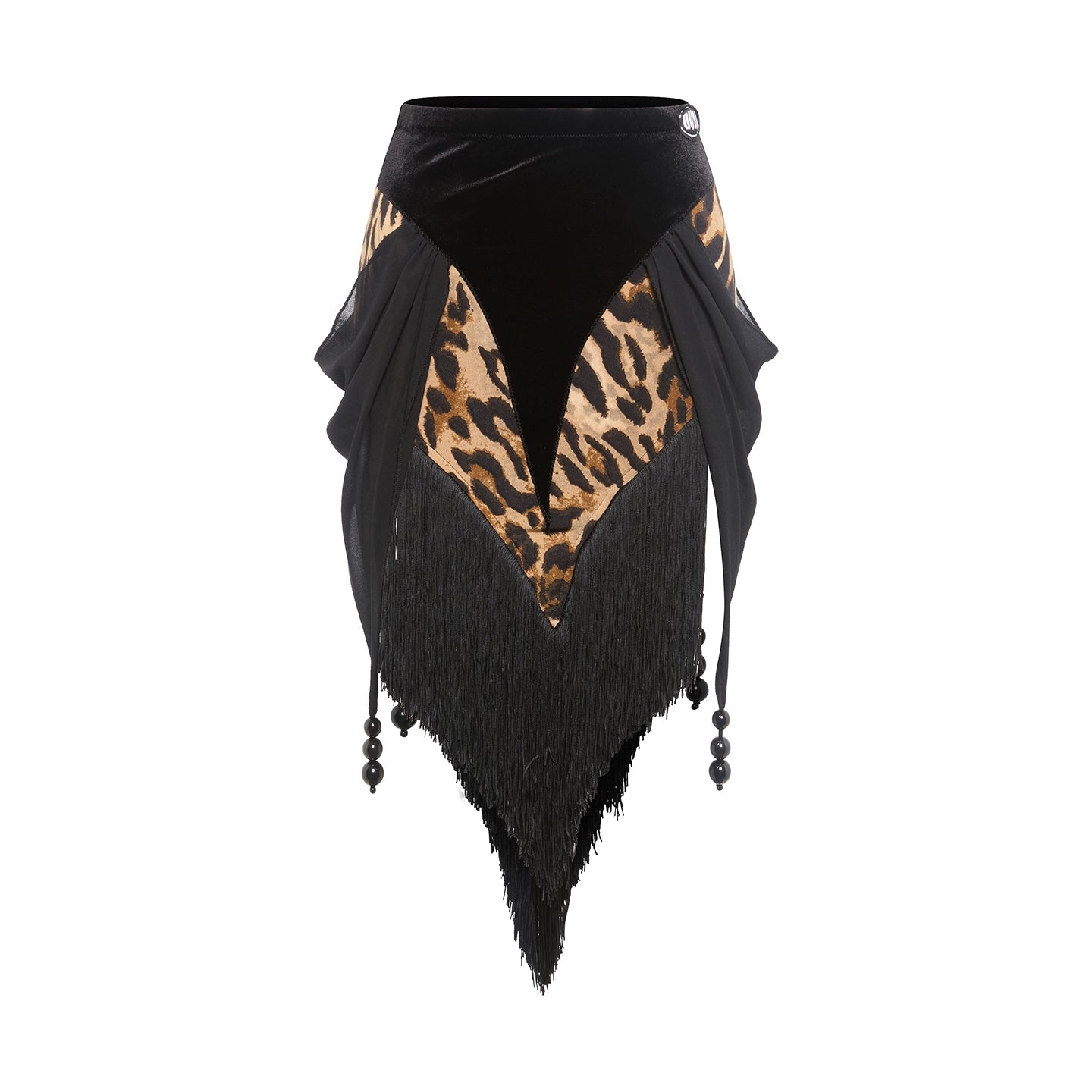 DUYQ [Polina] 006 velvet splicing beaded skirt national standard women's Latin dance practice suit advanced