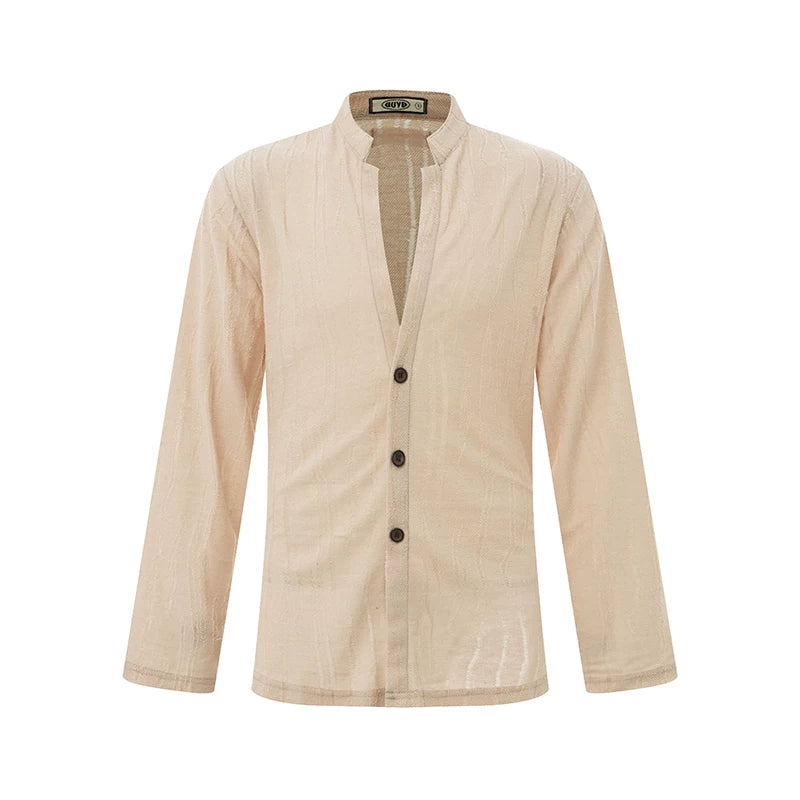 DUYQ "New Men" 015 Lightly Neutral Wind Top National Standard Men's Latin Dance Practice Suit Professional