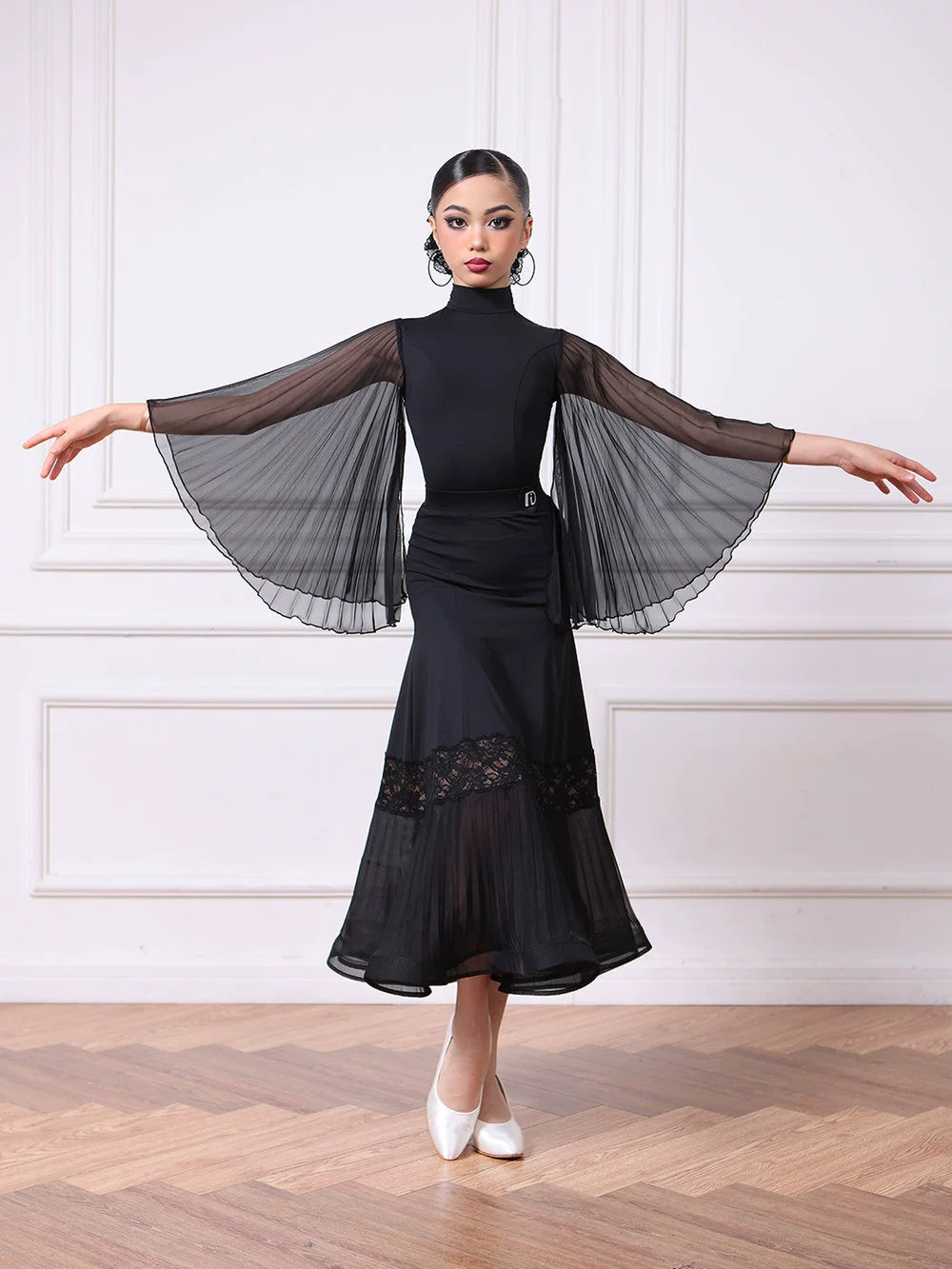 TID Ballroom suit new waltz ballroom dance swing skirt performance suit national standard dance skirt