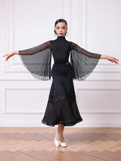 TID Ballroom suit new waltz ballroom dance swing skirt performance suit national standard dance skirt