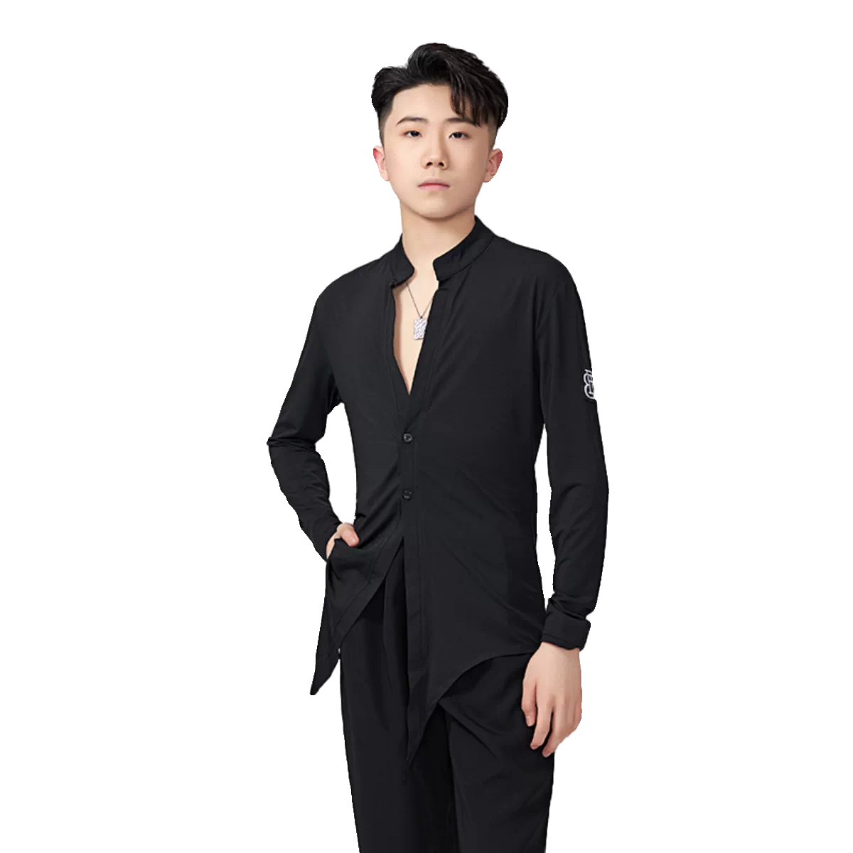 BOBO DANCE Latin Dance Suit Men's Long Sleeve Top Practice Suit Loose Couple Shirt Premium Shirt Professional Art School Student