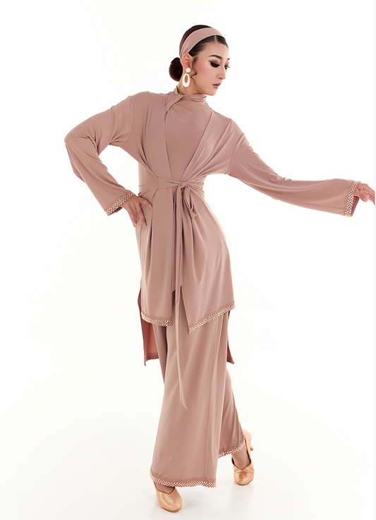 DUYQ Twin Blossom Ballroom 005 One Size Long Sleeve Cardigan – Women’s Ballroom Practice Wear